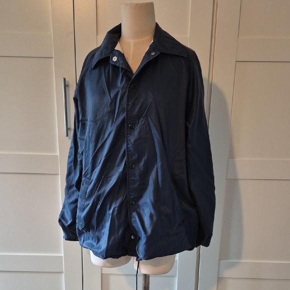 Sportsmaster 80's Blue Button Front Secluded Acres Campground Jacket Sz Medium - Picture 2 of 4